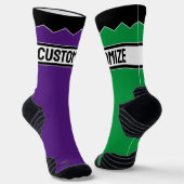 Maak uw eigen aangepaste tekst en kleur sokken (Gebogen)