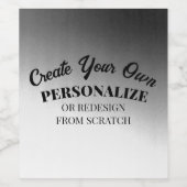 Maak uw eigen aangepaste wijn etiket (Enkel label)