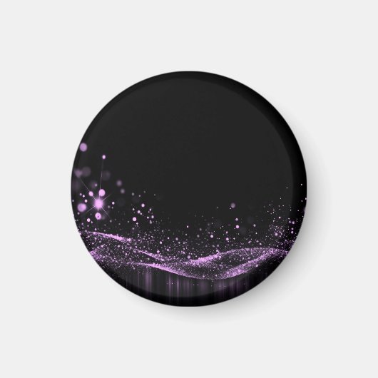 Maak uw eigen - Aanpasbare Glitterlint Roze Magneet (Voorkant)