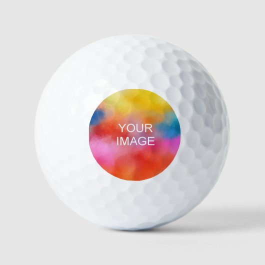 Maak uw eigen Add Business Company Logo 3 Pack Golfballen (Voorkant)