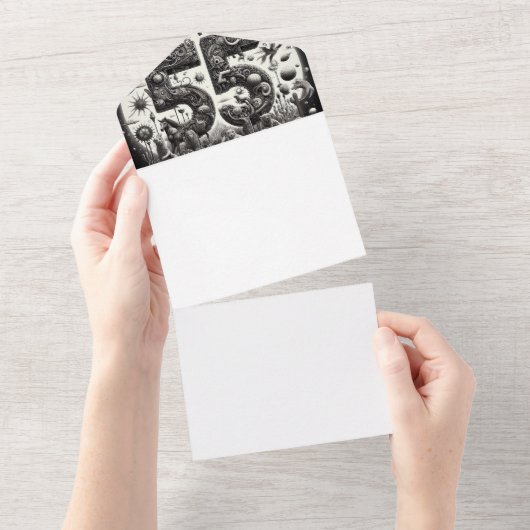 Maak uw eigen all in one uitnodiging (Afscheurbaar)