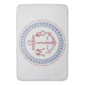 Maak uw eigen  anker-anker-anatomische monogram badmat (Voorkant Verticaal)