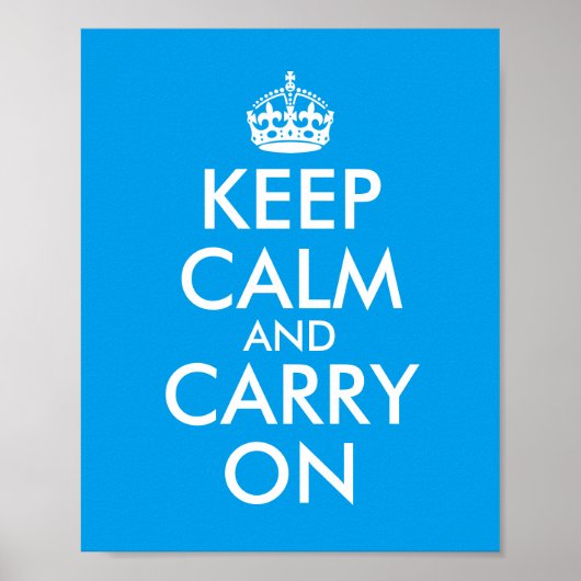 Maak uw eigen Azure Blue Keep Calm en voer het pro Poster (Voorkant)