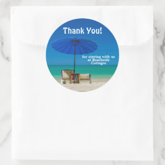 Maak Uw Eigen Bedankje Voor Strand Vakantiehuis Ve Ronde Sticker