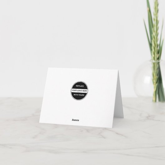 Maak uw eigen bedrijf Logo Dank u Bedankkaart (Achterkant)