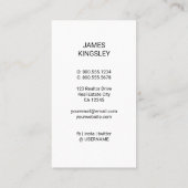 Maak uw eigen bedrijf Logo wit verticaal Visitekaartje (Achterkant)