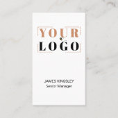 Maak uw eigen bedrijf Logo wit verticaal Visitekaartje (Voorkant)