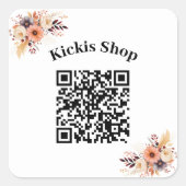 Maak uw eigen bedrijf QR Code Sticker (Voorkant)