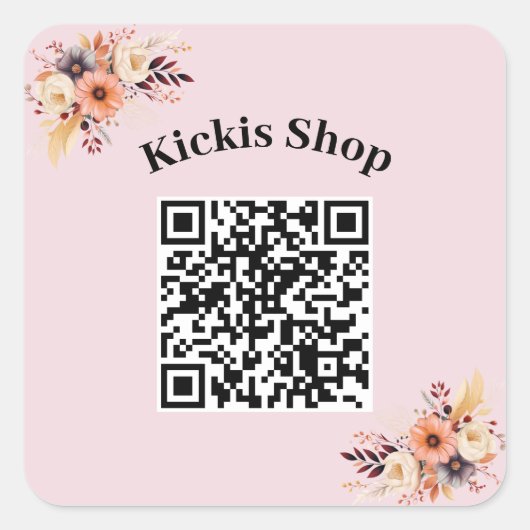 Maak uw eigen bedrijf QR Code Sticker (Voorkant)