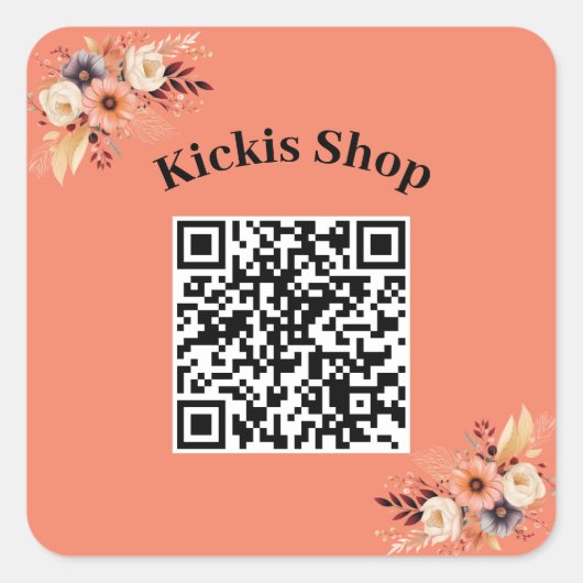 Maak uw eigen bedrijf QR Code Sticker (Voorkant)