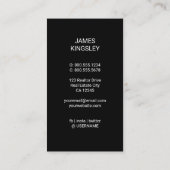 Maak uw eigen bedrijf zwart-wit Logo Visitekaartje (Achterkant)