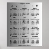 Maak uw eigen bedrijfs promo 2016 kalender poster (Voorkant)