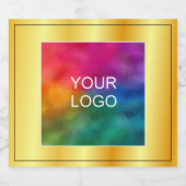 Maak Uw Eigen Bedrijfslogo Faux Goud Bier Etiket (Enkel label)