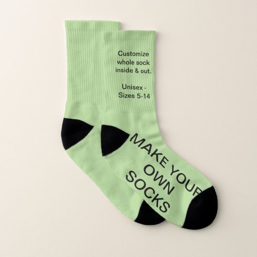 Maak uw eigen BLEKE GREEN Aangepaste contactdozen Sokken (Paar)