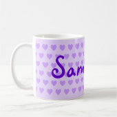 Maak uw eigen Bleke Paarse hart persoonlijk Koffiemok (Links)