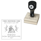 Maak uw eigen  Boerderij op maat, verse eieren kar Rubberstempel (Gestempeld)