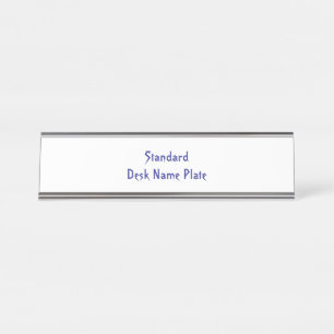 Maak Uw Eigen Bureaunaambord (5 cm x 20 cm) Zilver Bureau Naambordje