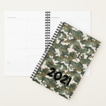Maak Uw Eigen CAMO VLIEGTUIG 2021 Agenda Planner