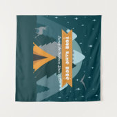 Maak uw eigen Camping Mountain buitenavontuur Wandkleed (Voorkant (horizontaal))