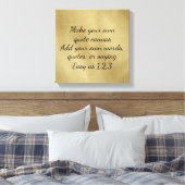Maak uw eigen Citaat Canvas (goud) Afdruk (Insitu (Slaapkamer))