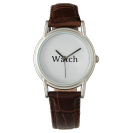 Maak Uw Eigen Dames Klassieke Bruine Leren Band Horloge
