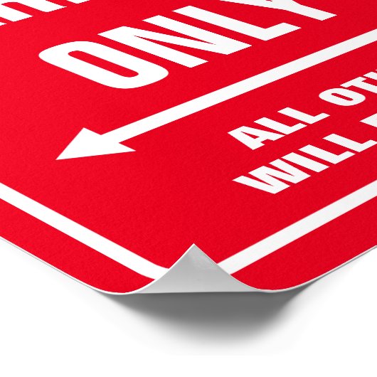 Maak uw eigen douane het PARKEREN SLECHTS posters (Hoek)