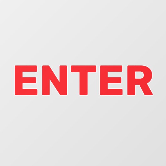 Maak Uw Eigen Eenvoudige Aangepaste Binnenkomst Ra Raamsticker (Vel)