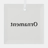 Maak Uw Eigen Eenvoudige Aangepaste Glas Vierkant Ornament (Achterkant)