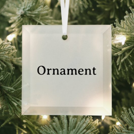 Maak Uw Eigen Eenvoudige Aangepaste Glas Vierkant Ornament (Insitu)