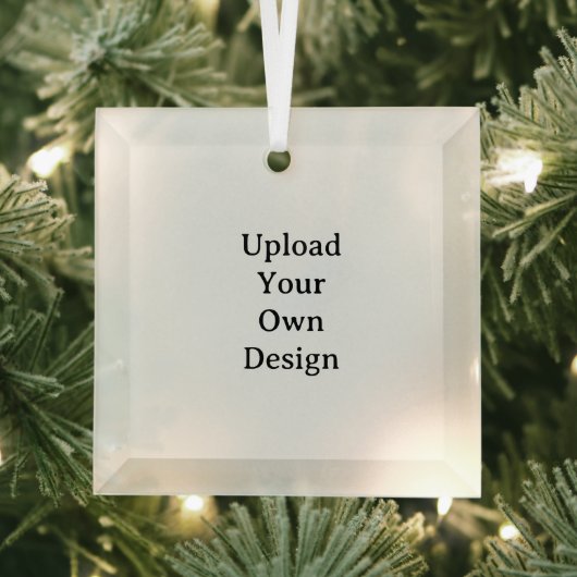 Maak Uw Eigen Eenvoudige Aangepaste Glas Vierkant Ornament (Insitu)