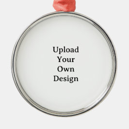 Maak Uw Eigen Eenvoudige Aangepaste Premium Ronde  Metalen Ornament