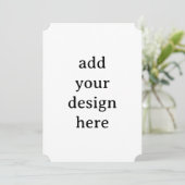 Maak Uw Eigen Eenvoudige Aangepaste Ticket 5" x 7" Kaart (Staand voorkant)