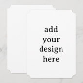 Maak Uw Eigen Eenvoudige Aangepaste Ticket 5" x 7" Kaart (Voorkant / Achterkant)