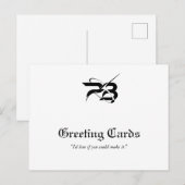 Maak Uw Eigen Eenvoudige Professioneel Briefkaart (Voorkant / Achterkant)