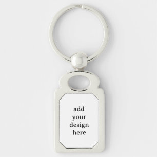Maak Uw Eigen Eenvoudige Rechthoek 1.8"x1.1" Metaa Sleutelhanger