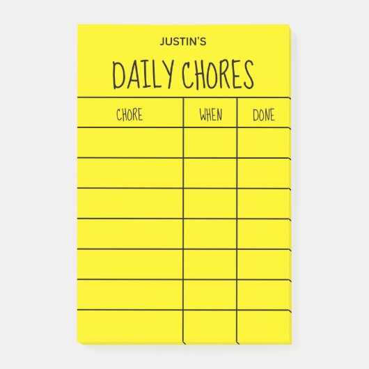 Maak Uw Eigen Effen Kleur Takenlijst Post-it® Notes (Voorkant)