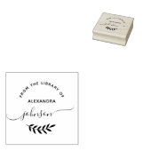 Maak uw eigen elegante aangepaste naam bibliotheek rubberstempel (Gestempeld)