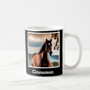 Maak uw eigen elegante gepersonaliseerde paardenfo koffiemok