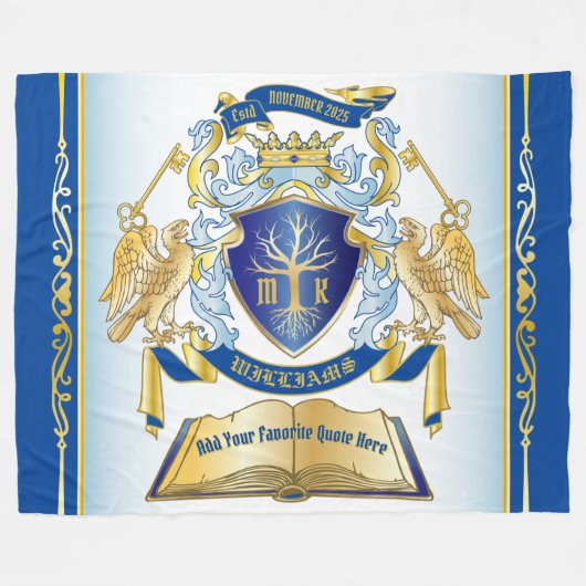 Maak uw eigen embleekboomstructuurcode gekweekt go fleece deken (Voorkant (Horizontaal))