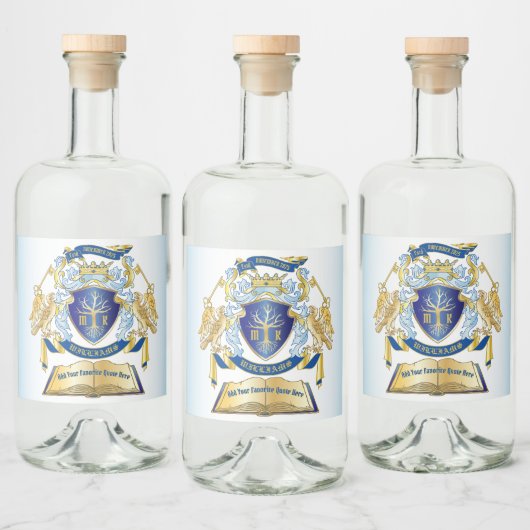 Maak uw eigen embleekboomstructuurcode gekweekt go likeurfles etiket (Flessen)