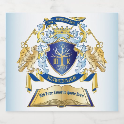 Maak uw eigen embleekboomstructuurcode gekweekt go likeurfles etiket (Enkel label)