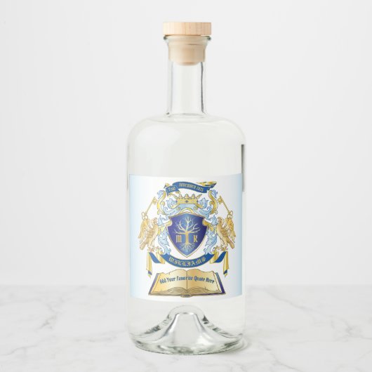 Maak uw eigen embleekboomstructuurcode gekweekt go likeurfles etiket (Voorkant)