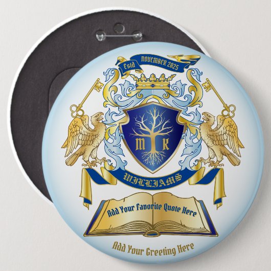 Maak uw eigen embleekboomstructuurcode gekweekt go ronde button 6,0 cm (Voorkant /achterkant)