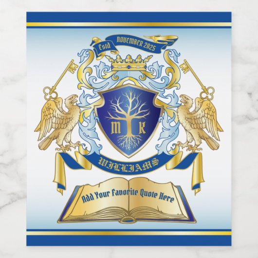 Maak uw eigen embleekboomstructuurcode gekweekt go wijn etiket (Enkel label)