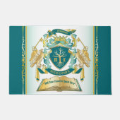 Maak uw eigen embleke boomstructuurcode gekroonde deurmat (Voorkant)