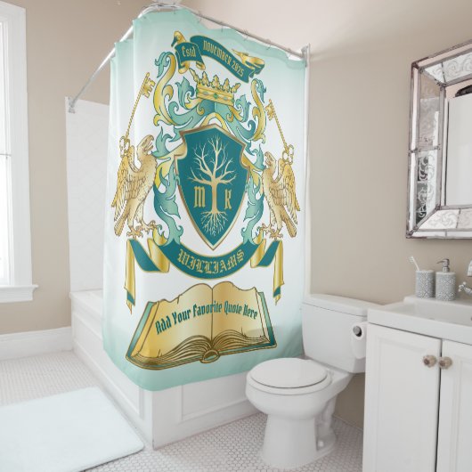 Maak uw eigen embleke boomstructuurcode gekroonde douchegordijn (In situ)