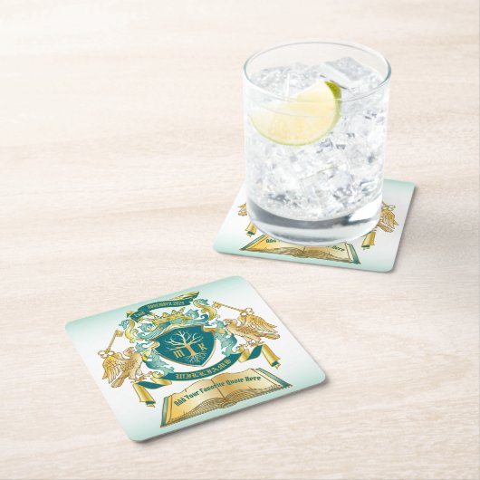 Maak uw eigen embleke boomstructuurcode gekroonde kartonnen onderzetters (Insitu)