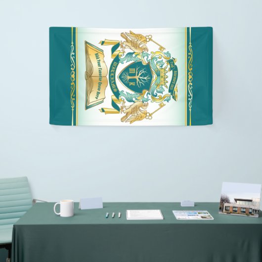 Maak uw eigen embleke boomstructuurcode gekroonde  spandoek (Beurs)