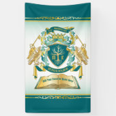 Maak uw eigen embleke boomstructuurcode gekroonde  spandoek (Verticaal)