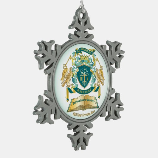 Maak uw eigen embleke boomstructuurcode gekroonde tin sneeuwvlok ornament (Links)